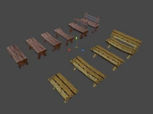 benches 3D Model