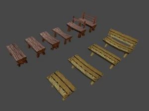 benches 3D Model