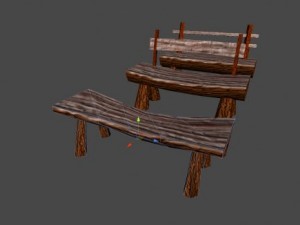 benches 3D 모델