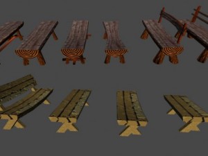 benches 3D 모델