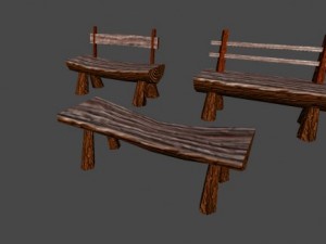 benches 3D 모델