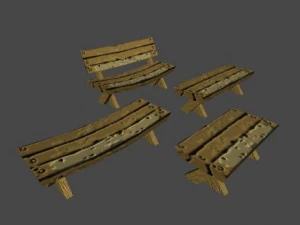 benches 3D Model