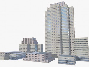 modern buildings 3D 모델