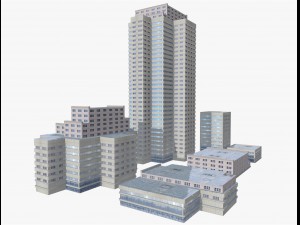 modern buildings 3D 모델