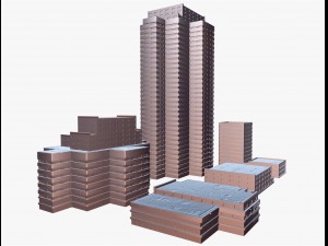 modern buildings 3D 모델
