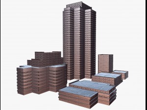 modern buildings 3D 모델