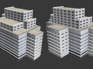modern buildings 3D 모델