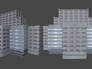 modern buildings 3D 모델