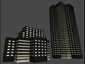 modern buildings 3D 모델