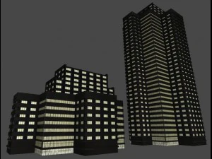modern buildings 3D Model
