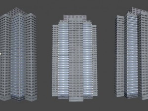modern buildings 3D 모델