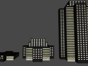 modern buildings 3D 모델
