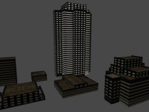 modern buildings 3D 모델