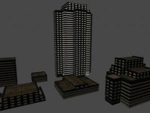 modern buildings 3D Model