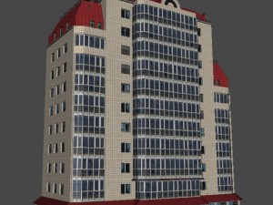 city building 14 variants 3D मॉडल
