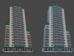 city building 14 variants 3D Model