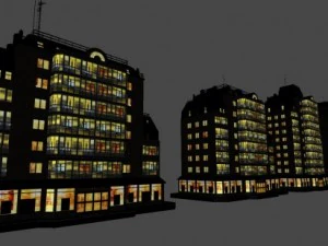 city building 14 variants 3D Model