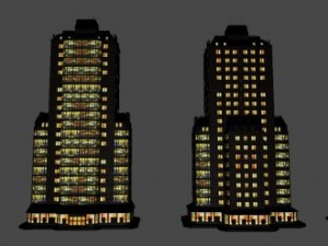 city building 14 variants 3D मॉडल