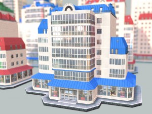 city building 14 variants 3D मॉडल