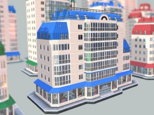 city building 14 variants 3D मॉडल