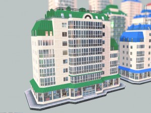 city building 14 variants 3D मॉडल