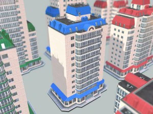 city building 14 variants 3D Model