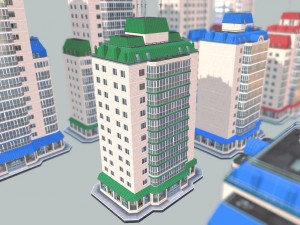 city building 14 variants 3D मॉडल