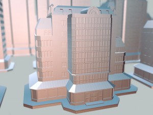city building 14 variants 3D मॉडल