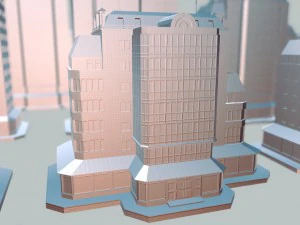 city building 14 variants 3D Model