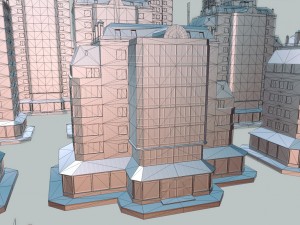 city building 14 variants 3D मॉडल
