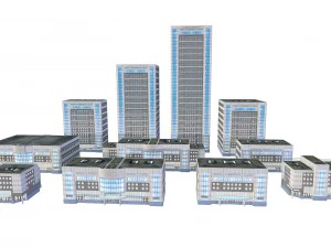 building 05 pack of 11 buildings 3D Model