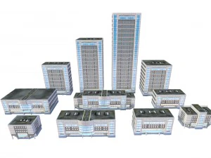 building 05 pack of 11 buildings 3D Model
