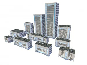 building 05 pack of 11 buildings 3D Model