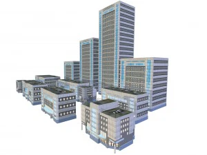 building 05 pack of 11 buildings 3D Model