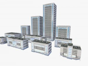 building 05 pack of 11 buildings 3D Model