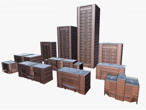 building 05 pack of 11 buildings 3D Model