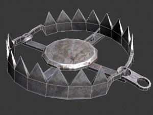 animated trap 2d and 3d 3D Model