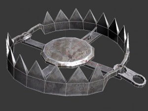 animated trap 2d and 3d 3D Model