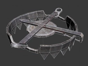 animated trap 2d and 3d 3D Model