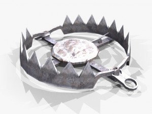 animated trap 2d and 3d 3D Model
