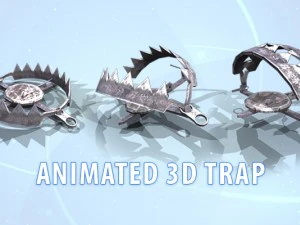 animated trap 2d and 3d 3D Model