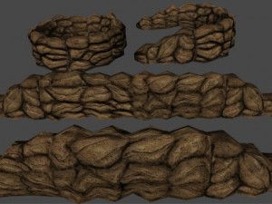 sandbags covers Modello 3D