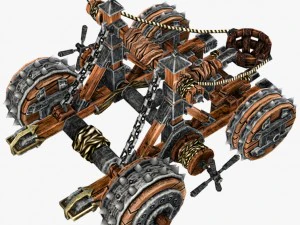 catapulta medieval Modelo 3D