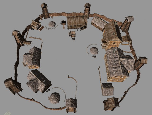 village pack Modelo 3D .c4d .max .obj .3ds .fbx .stl .blend 