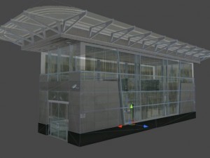 underground exit security room and a energy booth 3D Model