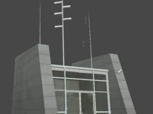 underground exit security room and a energy booth 3D Model