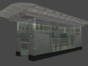 underground exit security room and a energy booth 3D Model
