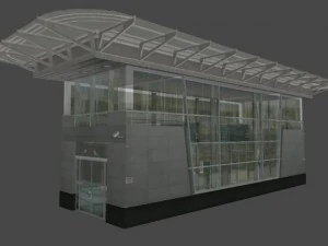 underground exit security room and a energy booth 3D Model