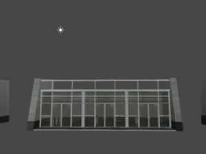 underground exit security room and a energy booth 3D Model