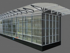 underground exit security room and a energy booth 3D Model